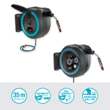Gardena PowerRoll XL επιτοίχια θήκη για σωλήνα 35 m, τυρκουάζ - σετ