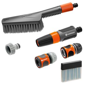 Σετ Gardena Cleansystem με χειροκίνητη βούρτσα S με μαλακές τρίχες